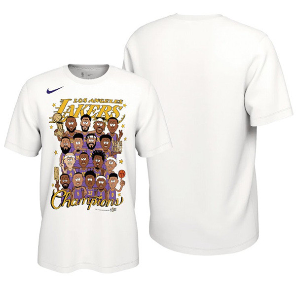 Los Angeles Lakers 2020 NBA Finals Champions White T-Shirt Los Angeles Lakers 2020 NBA Finals Champions White T-Shirt
