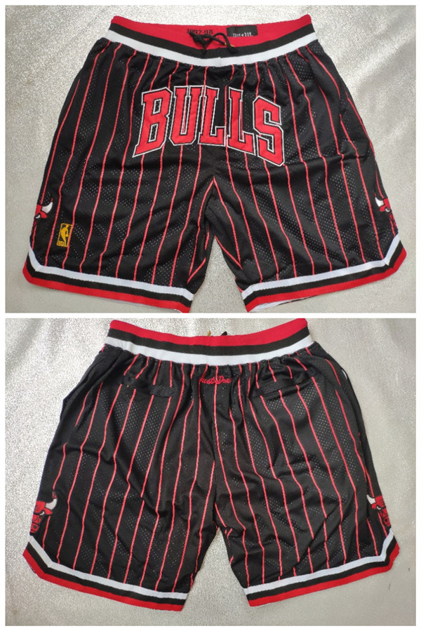 Men's Chicago Bulls Black&Red Shorts (Run Small) Men's Chicago Bulls Black&Red Shorts (Run Small)