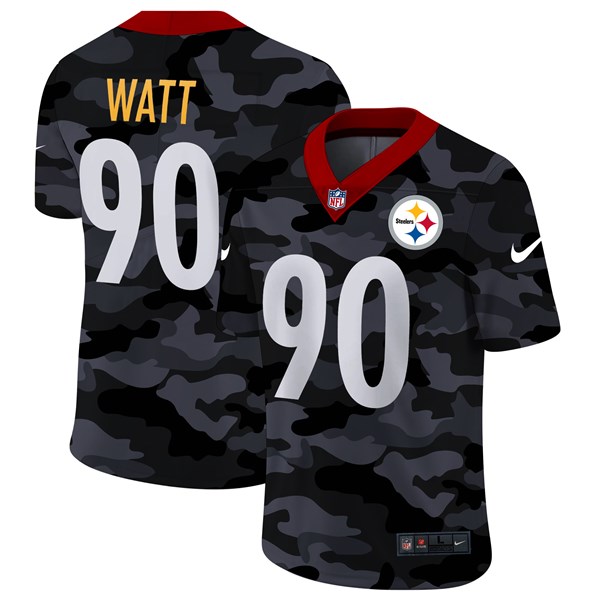 Men's Pittsburgh Steelers #90 T. J. Watt 2020 Camo Stitched Limited Jersey Men's Pittsburgh Steelers #90 T. J. Watt 2020 Camo Stitched Limited Jersey
