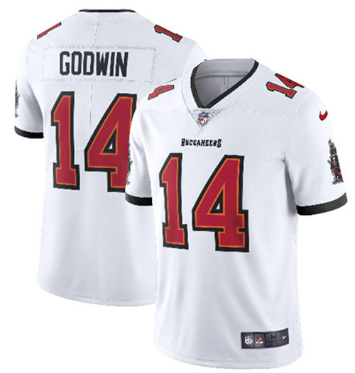 Men's Tampa Bay Buccaneers #14 Chris Godwin 2020 White Vapor Untouchable Limited Stitched NFL Men's Tampa Bay Buccaneers #14 Chris Godwin 2020 White Vapor Untouchable Limited Stitched NFL