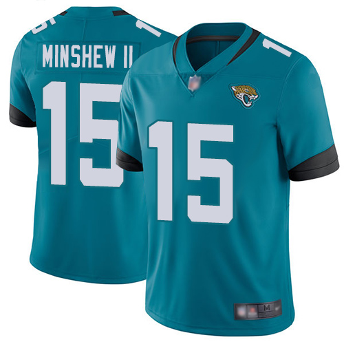 Men's Jacksonville Jaguars #15 Gardner Minshew II Teal Vapor Untouchable Limited Stitched NFL Jersey Men's Jacksonville Jaguars #15 Gardner Minshew II Teal Vapor Untouchable Limited Stitched NFL Jersey