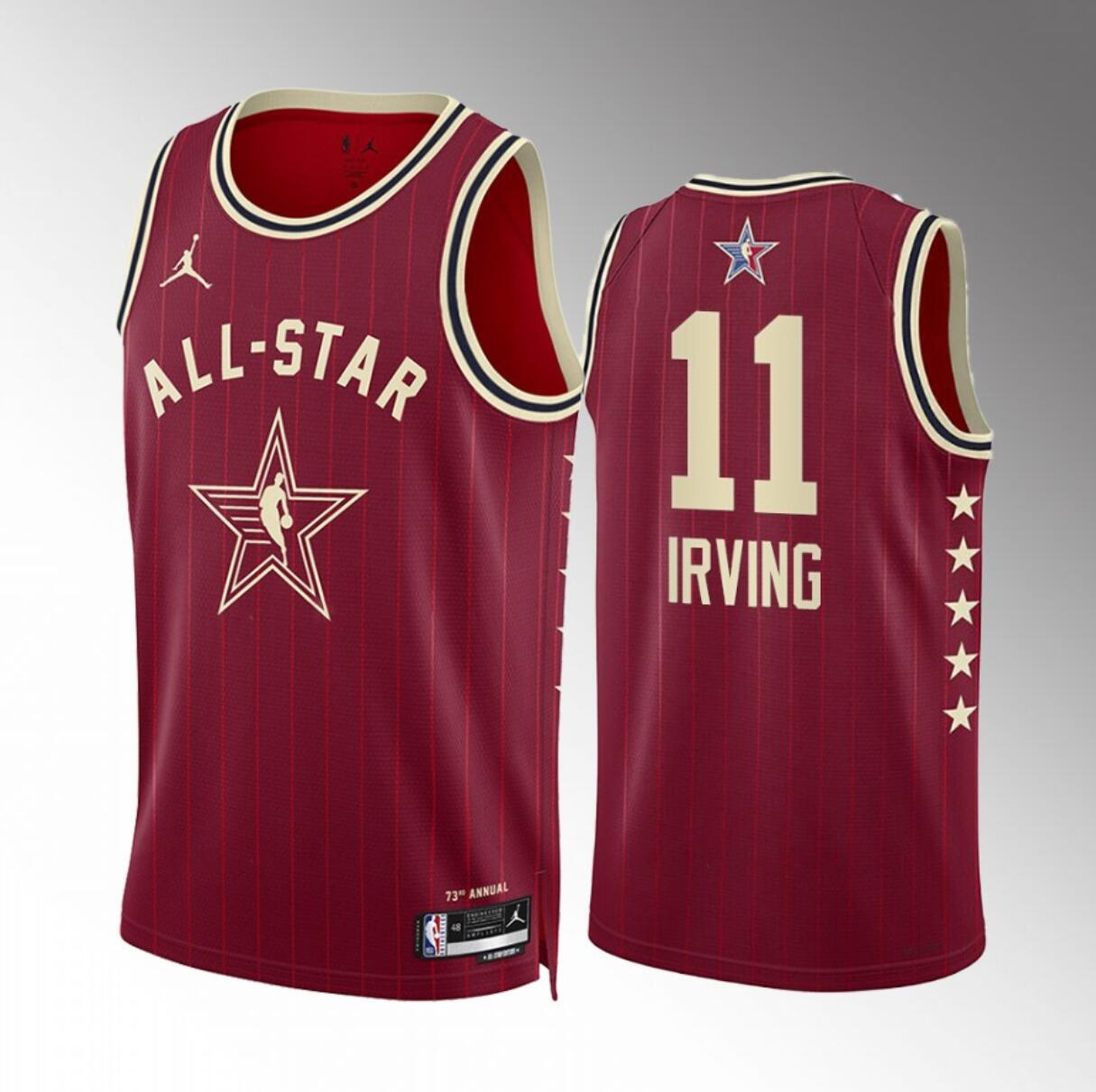 Men's 2024 All-Star #11 Kyrie Irving Crimson Stitched Basketball Jersey Men's 2024 All-Star #11 Kyrie Irving Crimson Stitched Basketball Jersey