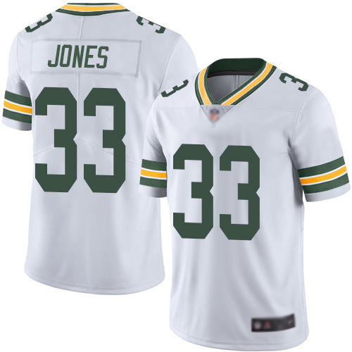 Men's Green Bay Packers #33 Aaron Jones White Vapor Untouchable Limited Stitched NFL Jersey Men's Green Bay Packers #33 Aaron Jones White Vapor Untouchable Limited Stitched NFL Jersey