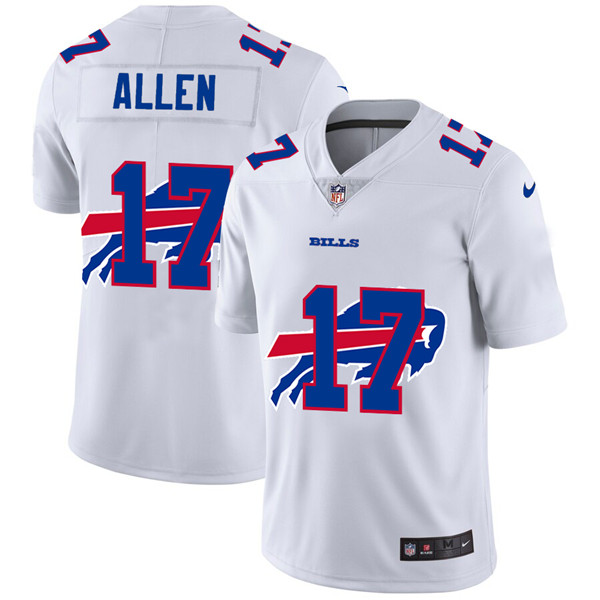 Men's Buffalo Bills #17 Josh Allen White NFL Stitched Jersey Men's Buffalo Bills #17 Josh Allen White NFL Stitched Jersey