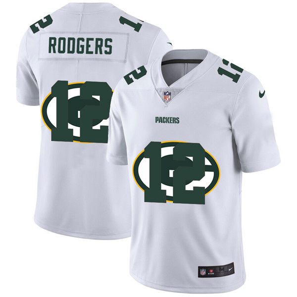 Men's Green Bay Packers #12 Aaron Rodgers White NFL Stitched Jersey Men's Green Bay Packers #12 Aaron Rodgers White NFL Stitched Jersey
