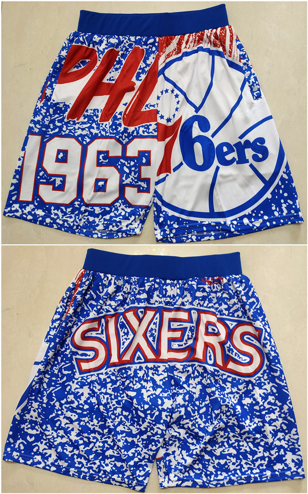 Men's Philadelphia 76ers Blue Mitchell & Ness Shorts (Run Small) Men's Philadelphia 76ers Blue Mitchell & Ness Shorts (Run Small)
