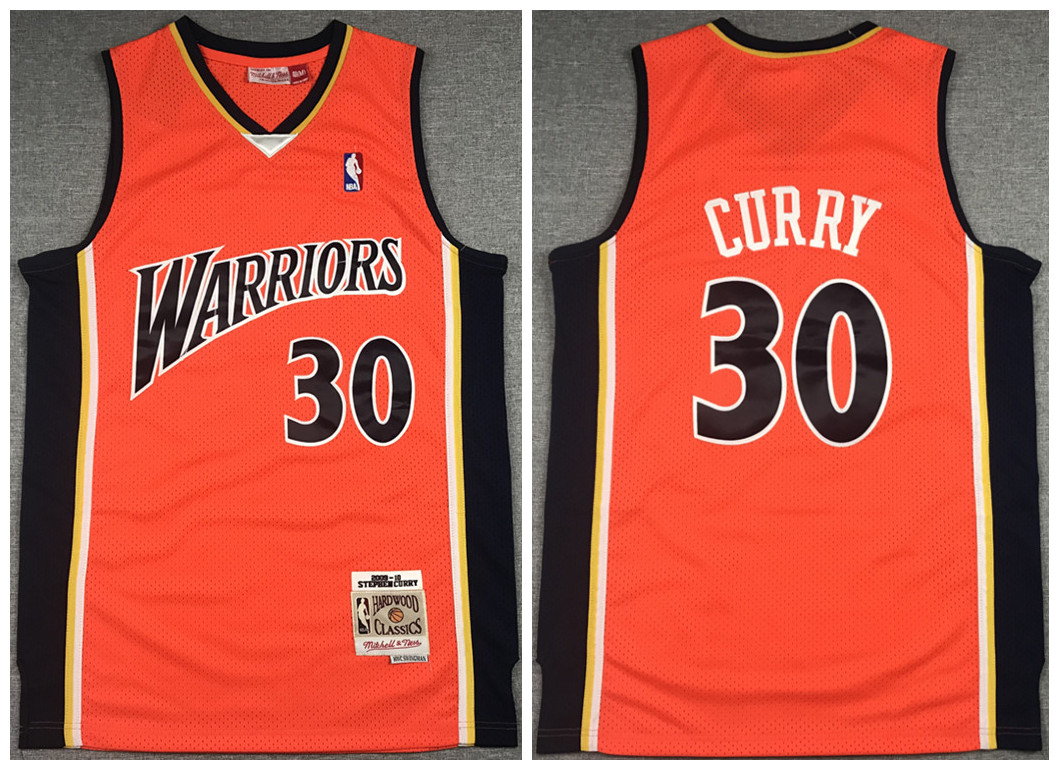 Men's Golden State Warriors #30 Stephen Curry Orange 2009-10 Throwback Stitched Jersey Men's Golden State Warriors #30 Stephen Curry Orange 2009-10 Throwback Stitched Jersey