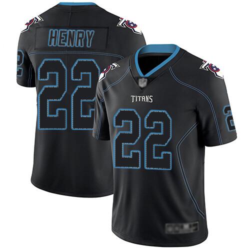 Men's Black Tennessee Titans #22 Derrick Henry Lights Out Stitched Jersey Men's Black Tennessee Titans #22 Derrick Henry Lights Out Stitched Jersey