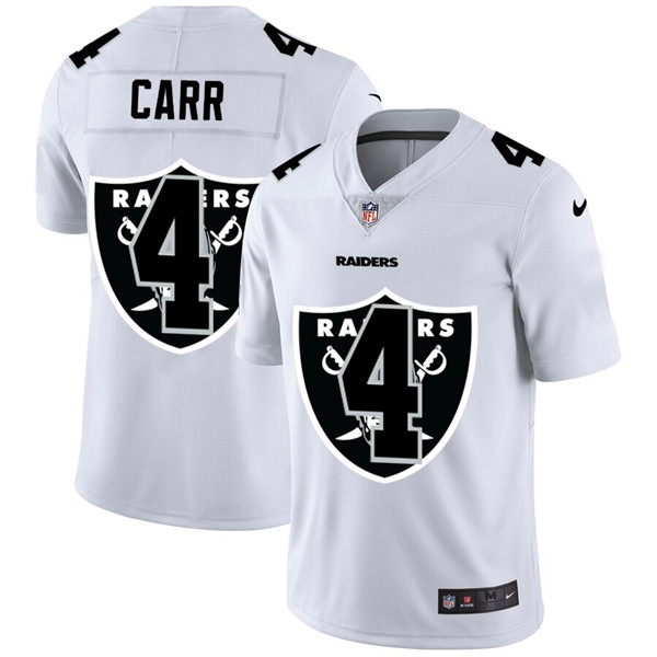 Men's Oakland Raiders #4 Derek Carr White NFL Stitched Jersey Men's Oakland Raiders #4 Derek Carr White NFL Stitched Jersey
