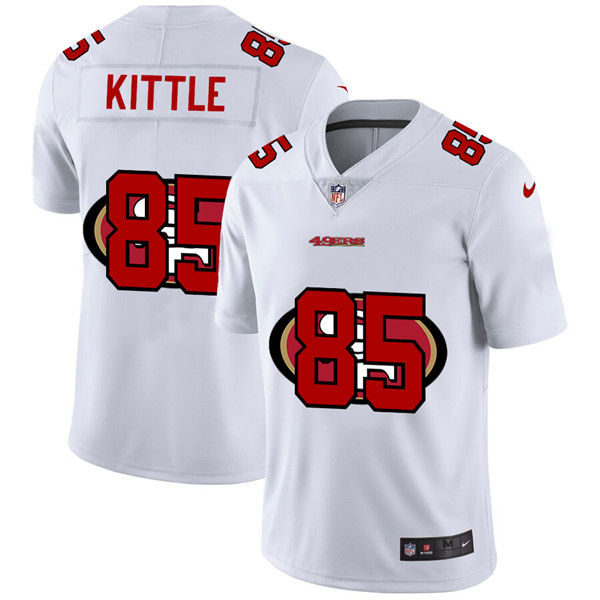 Men's San Francisco 49ers #85 George Kittle White NFL Stitched Jersey Men's San Francisco 49ers #85 George Kittle White NFL Stitched Jersey