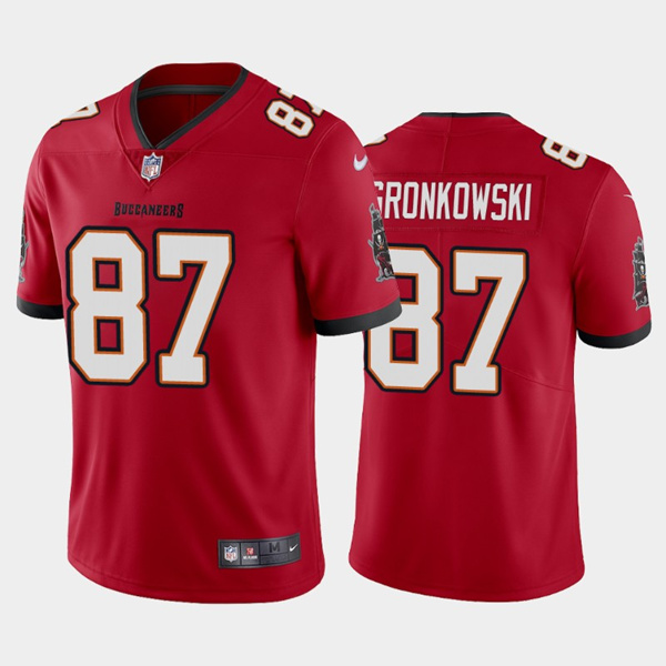 Men's Tampa Bay Buccaneers #87 Rob Gronkowski 2020 Red Vapor Untouchable Limited Stitched NFL Jerse Men's Tampa Bay Buccaneers #87 Rob Gronkowski 2020 Red Vapor Untouchable Limited Stitched NFL Jerse