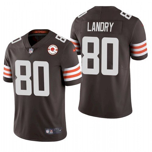 Men's Cleveland Browns #80 Jarvis Landry 2021 Brown NFL 75th Anniversary Vapor Untouchable Limited Stitched Jersey Men's Cleveland Browns #80 Jarvis Landry 2021 Brown NFL 75th Anniversary Vapor Untouchable Limited Stitched Jersey
