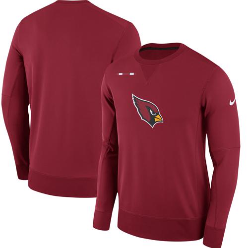 Men's Arizona Cardinals Nike Cardinal Sideline Team Logo Performance Sweatshirt Men's Arizona Cardinals Nike Cardinal Sideline Team Logo Performance Sweatshirt