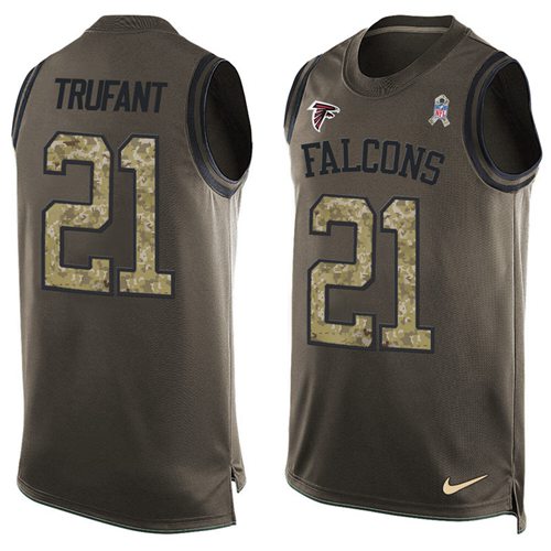 Nike Falcons #21 Desmond Trufant Green Men's Stitched NFL Limited Salute To Service Tank Top Jersey Nike Falcons #21 Desmond Trufant Green Men's Stitched NFL Limited Salute To Service Tank Top Jersey