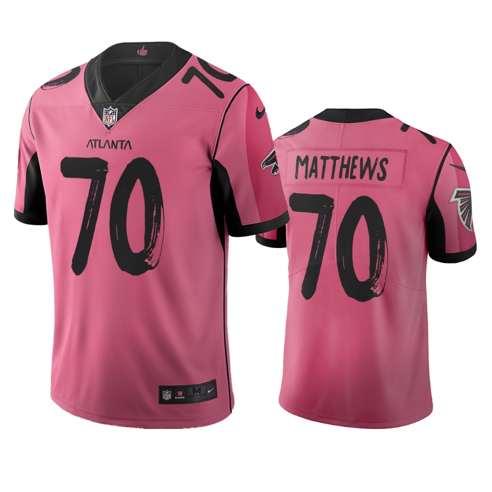 Atlanta Falcons #70 Jake Matthews Pink Vapor Limited City Edition NFL Jersey Atlanta Falcons #70 Jake Matthews Pink Vapor Limited City Edition NFL Jersey