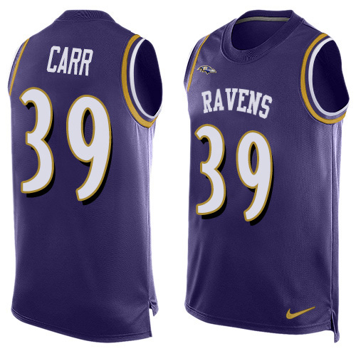 Nike Ravens #39 Brandon Carr Purple Team Color Men's Stitched NFL Limited Tank Top Jersey Nike Ravens #39 Brandon Carr Purple Team Color Men's Stitched NFL Limited Tank Top Jersey