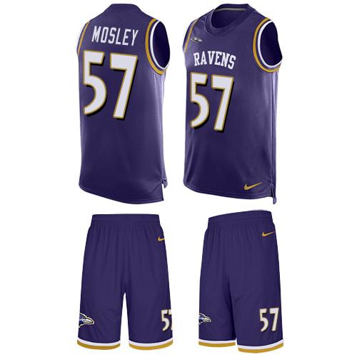Nike Ravens #57 C.J. Mosley Purple Team Color Men's Stitched NFL Limited Tank Top Suit Jersey Nike Ravens #57 C.J. Mosley Purple Team Color Men's Stitched NFL Limited Tank Top Suit Jersey