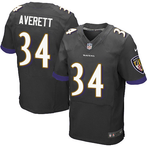 Nike Ravens #34 Anthony Averett Black Alternate Men's Stitched NFL New Elite Jersey Nike Ravens #34 Anthony Averett Black Alternate Men's Stitched NFL New Elite Jersey