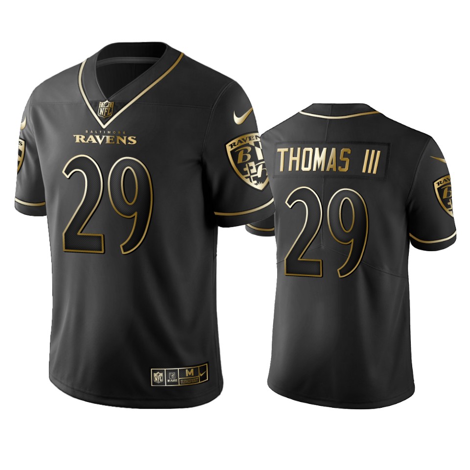 Nike Ravens #29 Earl Thomas III Black Golden Limited Edition Stitched NFL Jersey Nike Ravens #29 Earl Thomas III Black Golden Limited Edition Stitched NFL Jersey