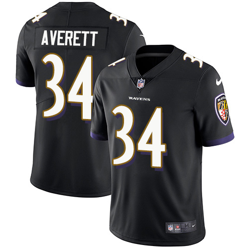 Nike Ravens #34 Anthony Averett Black Alternate Men's Stitched NFL Vapor Untouchable Limited Jersey Nike Ravens #34 Anthony Averett Black Alternate Men's Stitched NFL Vapor Untouchable Limited Jersey