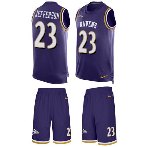 Nike Ravens #23 Tony Jefferson Purple Team Color Men's Stitched NFL Limited Tank Top Suit Jersey Nike Ravens #23 Tony Jefferson Purple Team Color Men's Stitched NFL Limited Tank Top Suit Jersey
