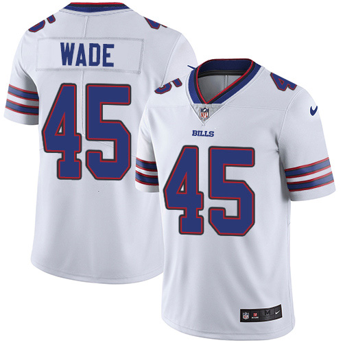 Nike Bills #45 Christian Wade White Men's Stitched NFL Vapor Untouchable Limited Jersey