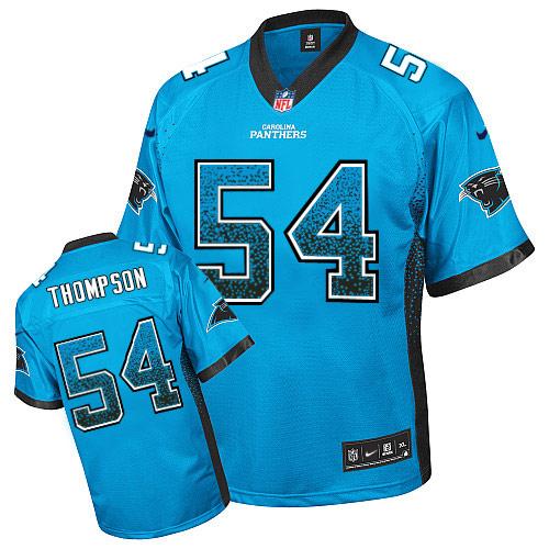 Nike Panthers #54 Shaq Thompson Blue Alternate Men's Stitched NFL Elite Drift Fashion Jersey Nike Panthers #54 Shaq Thompson Blue Alternate Men's Stitched NFL Elite Drift Fashion Jersey
