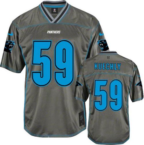 Nike Panthers #59 Luke Kuechly Grey Men's Stitched NFL Elite Vapor Jersey Nike Panthers #59 Luke Kuechly Grey Men's Stitched NFL Elite Vapor Jersey