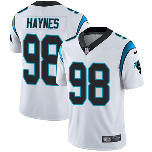 Nike Panthers #98 Marquis Haynes White Men's Stitched NFL Vapor Untouchable Limited Jersey Nike Panthers #98 Marquis Haynes White Men's Stitched NFL Vapor Untouchable Limited Jersey