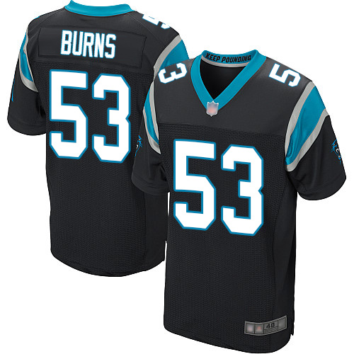 Nike Panthers #53 Brian Burns Black Team Color Men's Stitched NFL Elite Jersey Nike Panthers #53 Brian Burns Black Team Color Men's Stitched NFL Elite Jersey