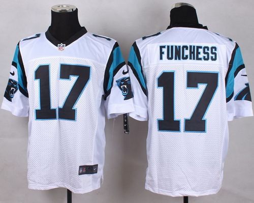 Nike Panthers #17 Devin Funchess White Men's Stitched NFL Elite Jersey Nike Panthers #17 Devin Funchess White Men's Stitched NFL Elite Jersey