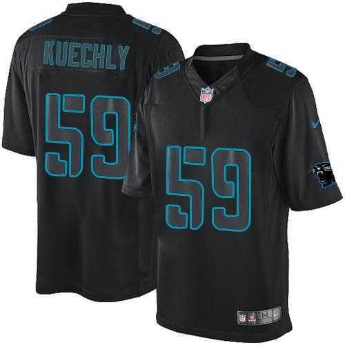 Nike Panthers #59 Luke Kuechly Black Men's Stitched NFL Impact Limited Jersey Nike Panthers #59 Luke Kuechly Black Men's Stitched NFL Impact Limited Jersey