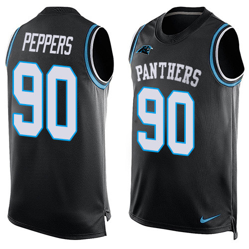 Nike Panthers #90 Julius Peppers Black Team Color Men's Stitched NFL Limited Tank Top Jersey Nike Panthers #90 Julius Peppers Black Team Color Men's Stitched NFL Limited Tank Top Jersey