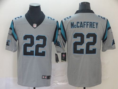 Nike Panthers #22 Christian McCaffrey Silver Men's Stitched NFL Limited Inverted Legend Jersey Nike Panthers #22 Christian McCaffrey Silver Men's Stitched NFL Limited Inverted Legend Jersey