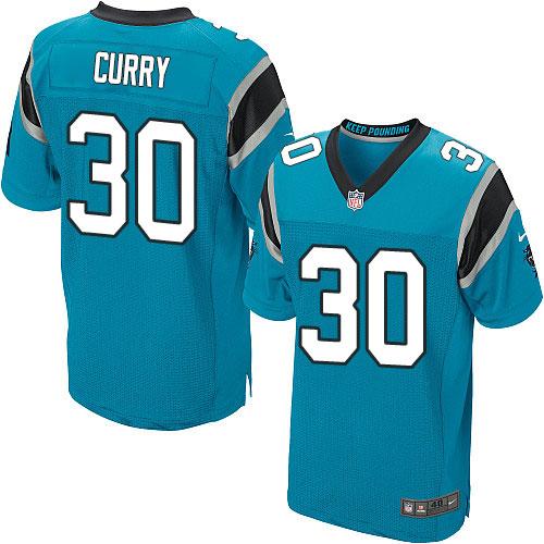 Nike Panthers #30 Stephen Curry Blue Alternate Men's Stitched NFL Elite Jersey Nike Panthers #30 Stephen Curry Blue Alternate Men's Stitched NFL Elite Jersey