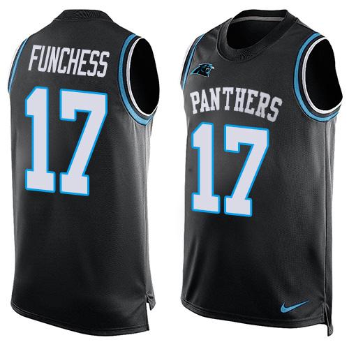 Nike Panthers #17 Devin Funchess Black Team Color Men's Stitched NFL Limited Tank Top Jersey Nike Panthers #17 Devin Funchess Black Team Color Men's Stitched NFL Limited Tank Top Jersey