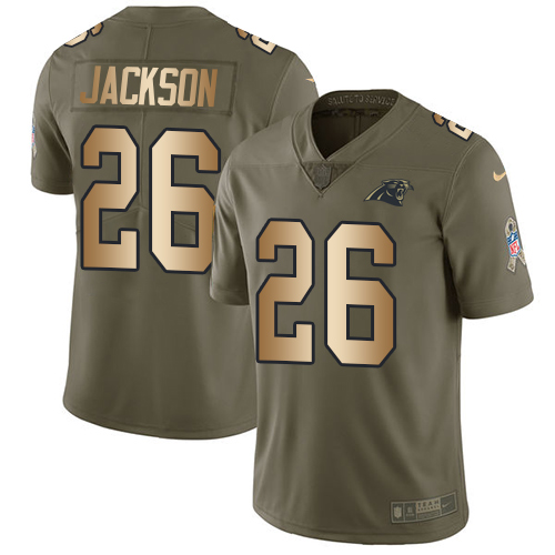 Nike Panthers #26 Donte Jackson Olive/Gold Men's Stitched NFL Limited 2017 Salute To Service Jersey Nike Panthers #26 Donte Jackson Olive/Gold Men's Stitched NFL Limited 2017 Salute To Service Jersey