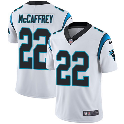Nike Panthers #22 Christian McCaffrey White Men's Stitched NFL Vapor Untouchable Limited Jersey Nike Panthers #22 Christian McCaffrey White Men's Stitched NFL Vapor Untouchable Limited Jersey