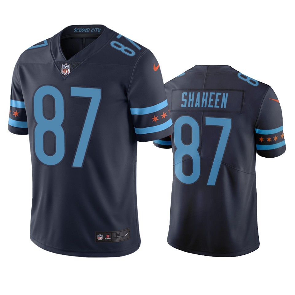 Chicago Bears #87 Adam Shaheen Navy Vapor Limited City Edition NFL Jersey Chicago Bears #87 Adam Shaheen Navy Vapor Limited City Edition NFL Jersey