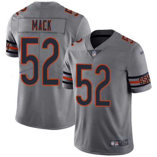 Nike Bears #52 Khalil Mack Silver Men's Stitched NFL Limited Inverted Legend Jersey Nike Bears #52 Khalil Mack Silver Men's Stitched NFL Limited Inverted Legend Jersey