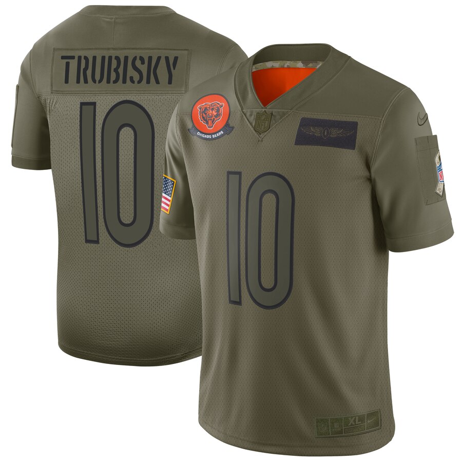 Nike Bears #10 Mitchell Trubisky Camo Men's Stitched NFL Limited 2019 Salute To Service Jersey Nike Bears #10 Mitchell Trubisky Camo Men's Stitched NFL Limited 2019 Salute To Service Jersey