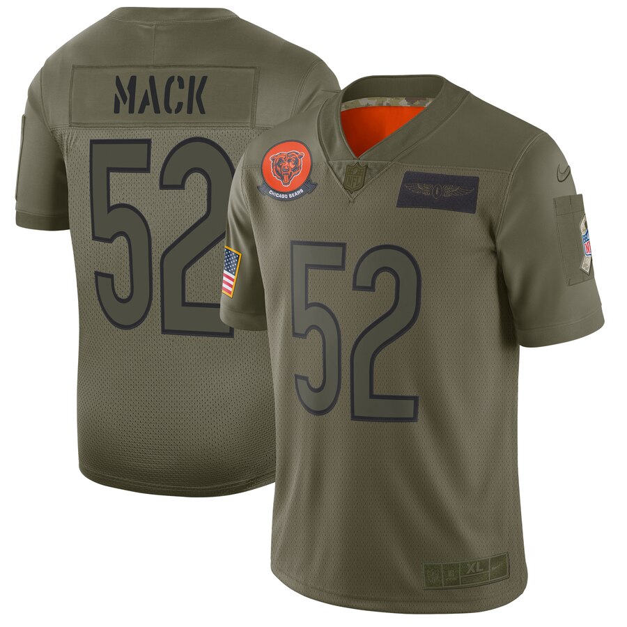 Nike Bears #52 Khalil Mack Camo Men's Stitched NFL Limited 2019 Salute To Service Jersey Nike Bears #52 Khalil Mack Camo Men's Stitched NFL Limited 2019 Salute To Service Jersey