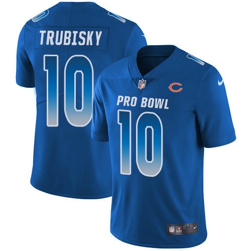 Nike Bears #10 Mitchell Trubisky Royal Men's Stitched NFL Limited NFC 2019 Pro Bowl Jersey Nike Bears #10 Mitchell Trubisky Royal Men's Stitched NFL Limited NFC 2019 Pro Bowl Jersey