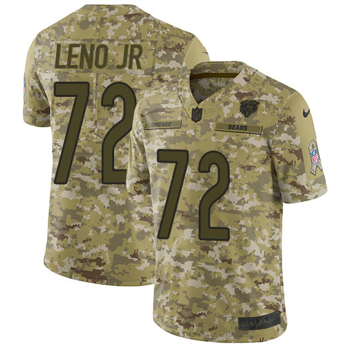 Nike Bears #72 Charles Leno Jr Camo Men's Stitched NFL Limited 2018 Salute To Service Jersey Nike Bears #72 Charles Leno Jr Camo Men's Stitched NFL Limited 2018 Salute To Service Jersey