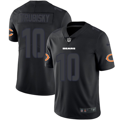 Nike Bears #10 Mitchell Trubisky Black Men's Stitched NFL Limited Rush Impact Jersey Nike Bears #10 Mitchell Trubisky Black Men's Stitched NFL Limited Rush Impact Jersey