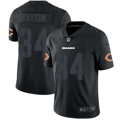 Nike Bears #34 Walter Payton Black Men's Stitched NFL Limited Rush Impact Jersey Nike Bears #34 Walter Payton Black Men's Stitched NFL Limited Rush Impact Jersey