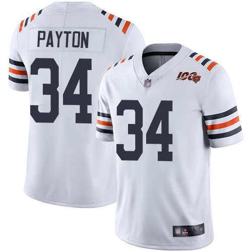 Nike Bears #34 Walter Payton White Alternate Men's Stitched NFL Vapor Untouchable Limited 100th Season Jersey Nike Bears #34 Walter Payton White Alternate Men's Stitched NFL Vapor Untouchable Limited 100th Season Jersey