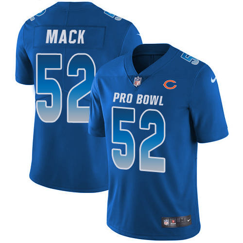 Nike Bears #52 Khalil Mack Royal Men's Stitched NFL Limited NFC 2019 Pro Bowl Jersey Nike Bears #52 Khalil Mack Royal Men's Stitched NFL Limited NFC 2019 Pro Bowl Jersey