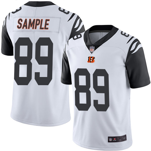 Nike Bengals #89 Drew Sample White Men's Stitched NFL Limited Rush Jersey Nike Bengals #89 Drew Sample White Men's Stitched NFL Limited Rush Jersey