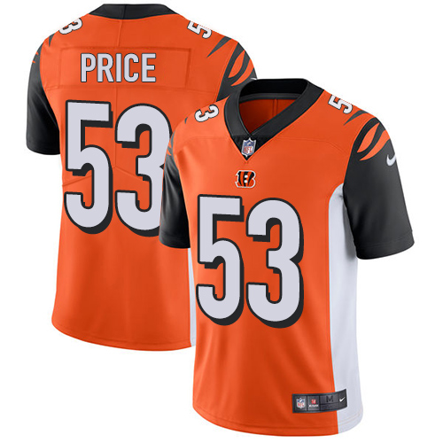 Nike Bengals #53 Billy Price Orange Alternate Men's Stitched NFL Vapor Untouchable Limited Jersey Nike Bengals #53 Billy Price Orange Alternate Men's Stitched NFL Vapor Untouchable Limited Jersey